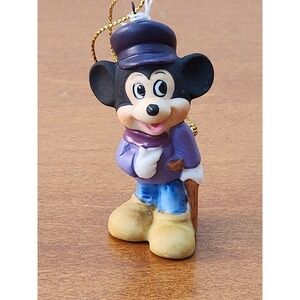 A Christmas Carol Mickey Mouse Tiny Tim Porcelain Christmas Ornament 2.5" Japan